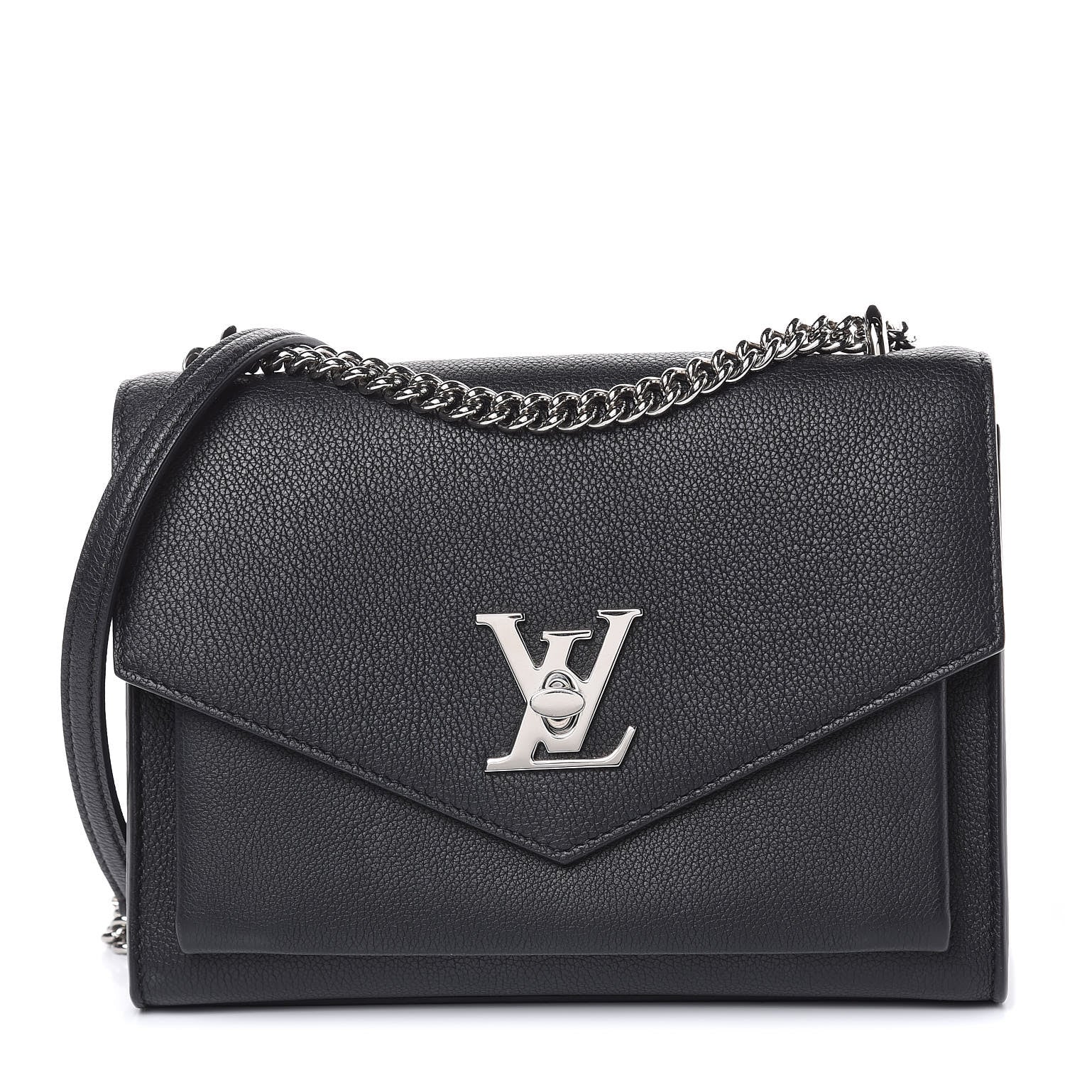 Louis Vuitton Soft Calfskin My Lockme Chain Bag BB Black 1 of 9