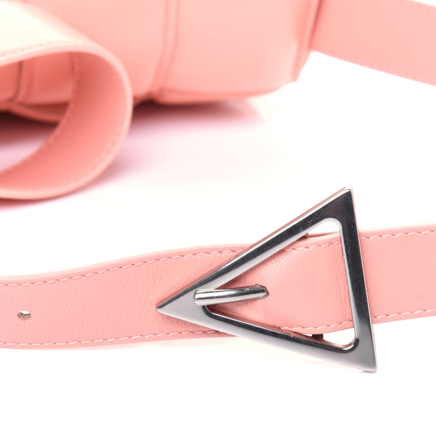 Nappa Maxi Intreccio Padded Cassette Crossbody Bag Peachy