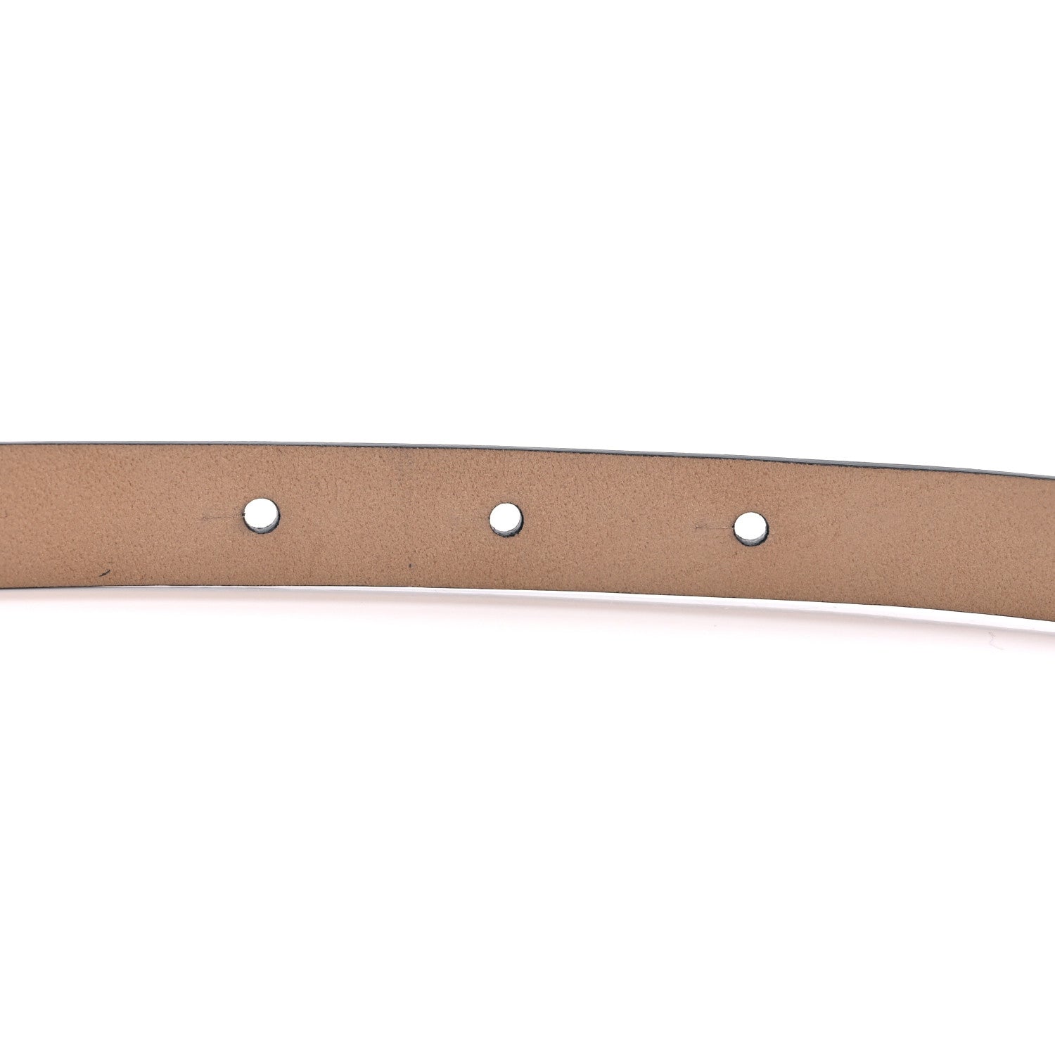 Chanel Striated Patent CC Logo Skinny Belt Dark Grey 6 of 6