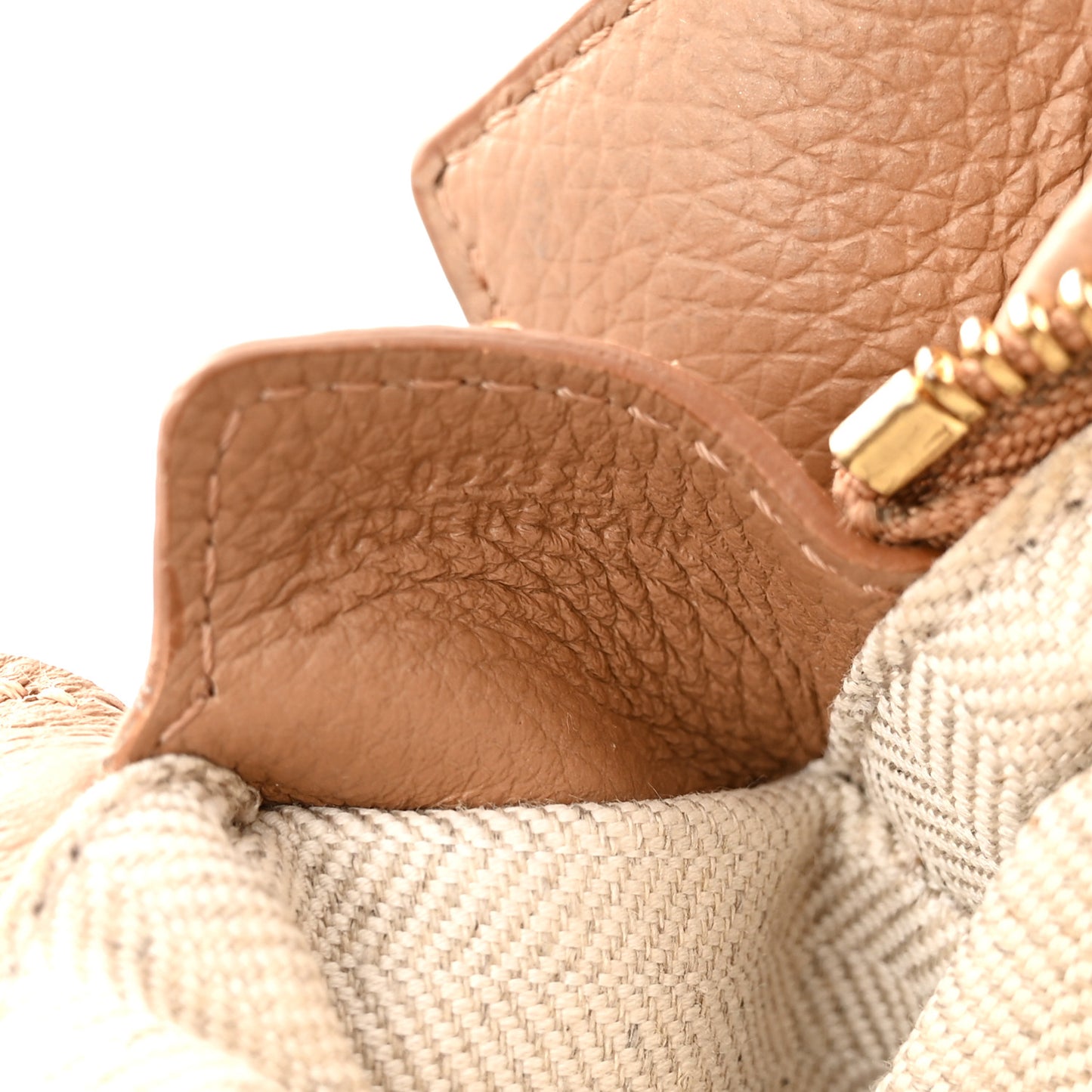Grained Calfskin Small Puzzle Edge Bag Toffee