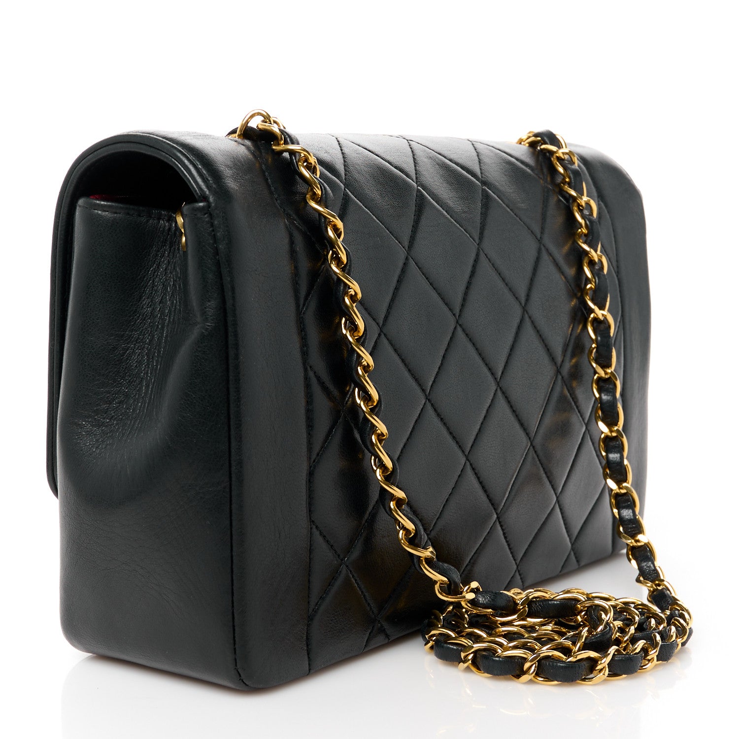 Chanel Lambskin Quilted Medium Single Flap Black 3 of 13