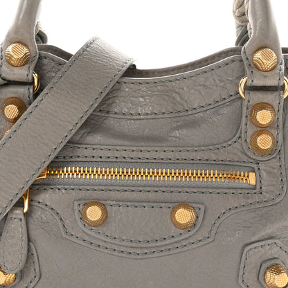 Balenciaga Agneau Giant 12 Gold Hardware Mini City Gris Pyrite 8 of 12