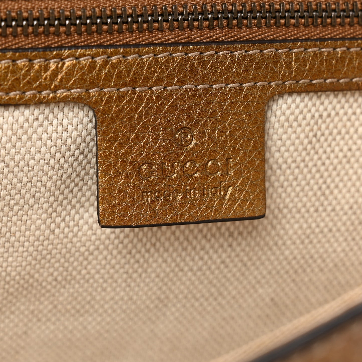 Metallic Pebbled Calfskin Medium Soho Clutch Gold Ombre