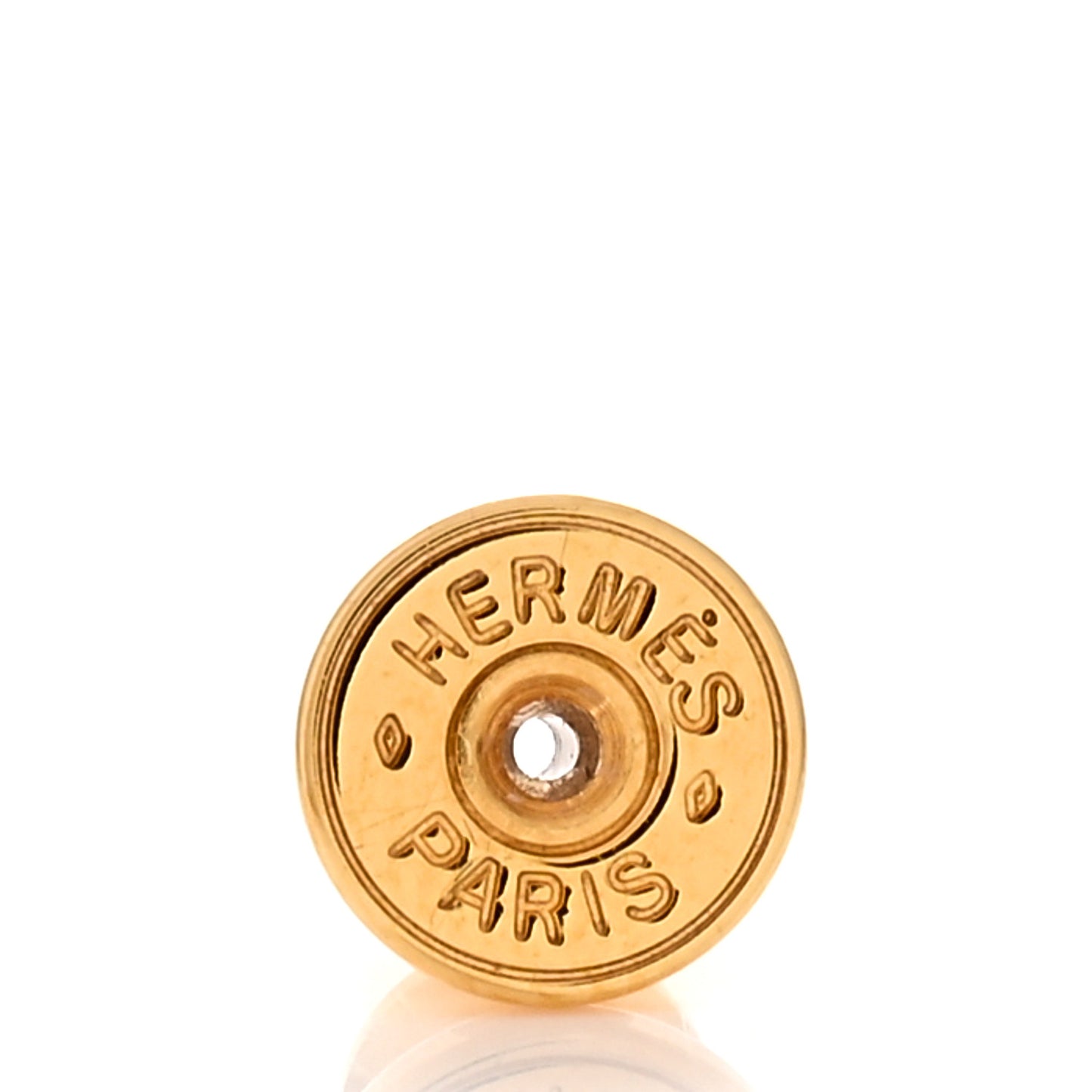 Gold Lacquered Mini Pop H Earrings Black