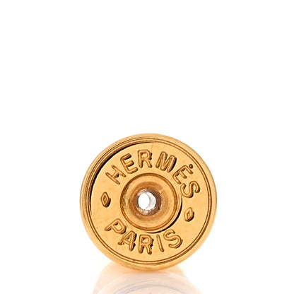 Hermes Gold Lacquered Mini Pop H Earrings Black 4 of 5