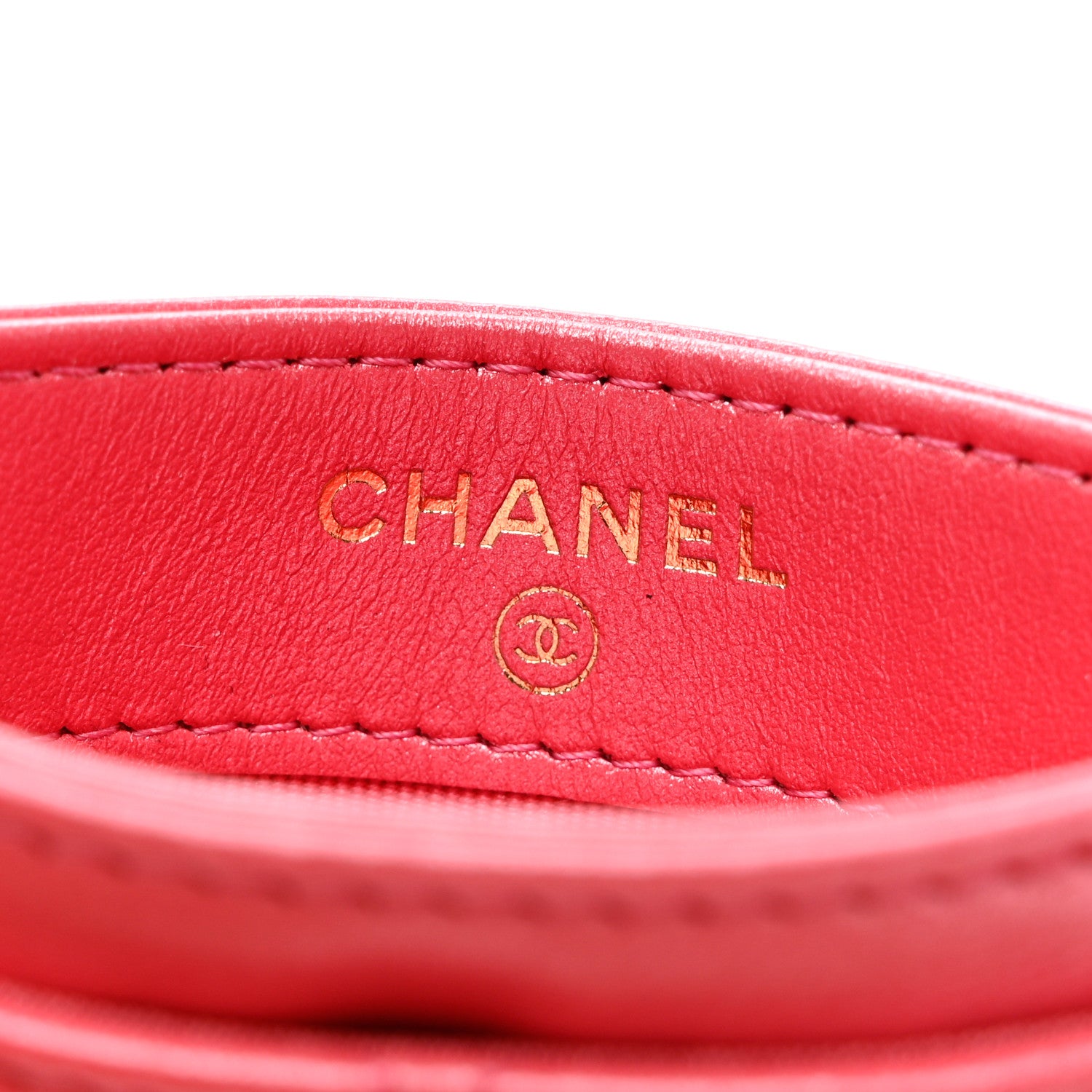 Chanel Lambskin Quilted Chanel 19 Card Holder Dark Pink 6 of 8