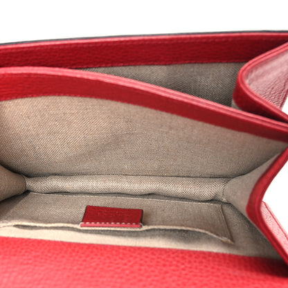 Gucci Dollar Calfskin Small Interlocking G Shoulder Bag Red 5 of 10