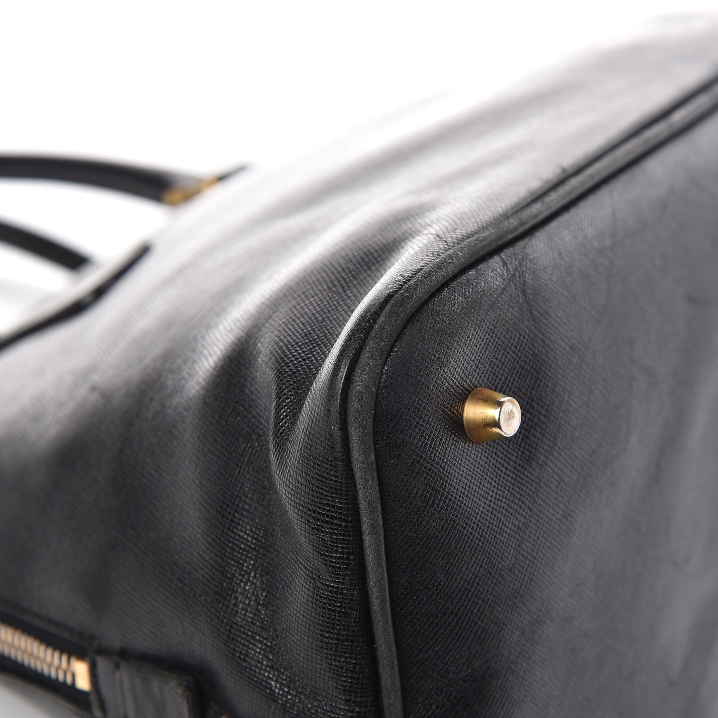 Saffiano Top Handle Dome Satchel Black