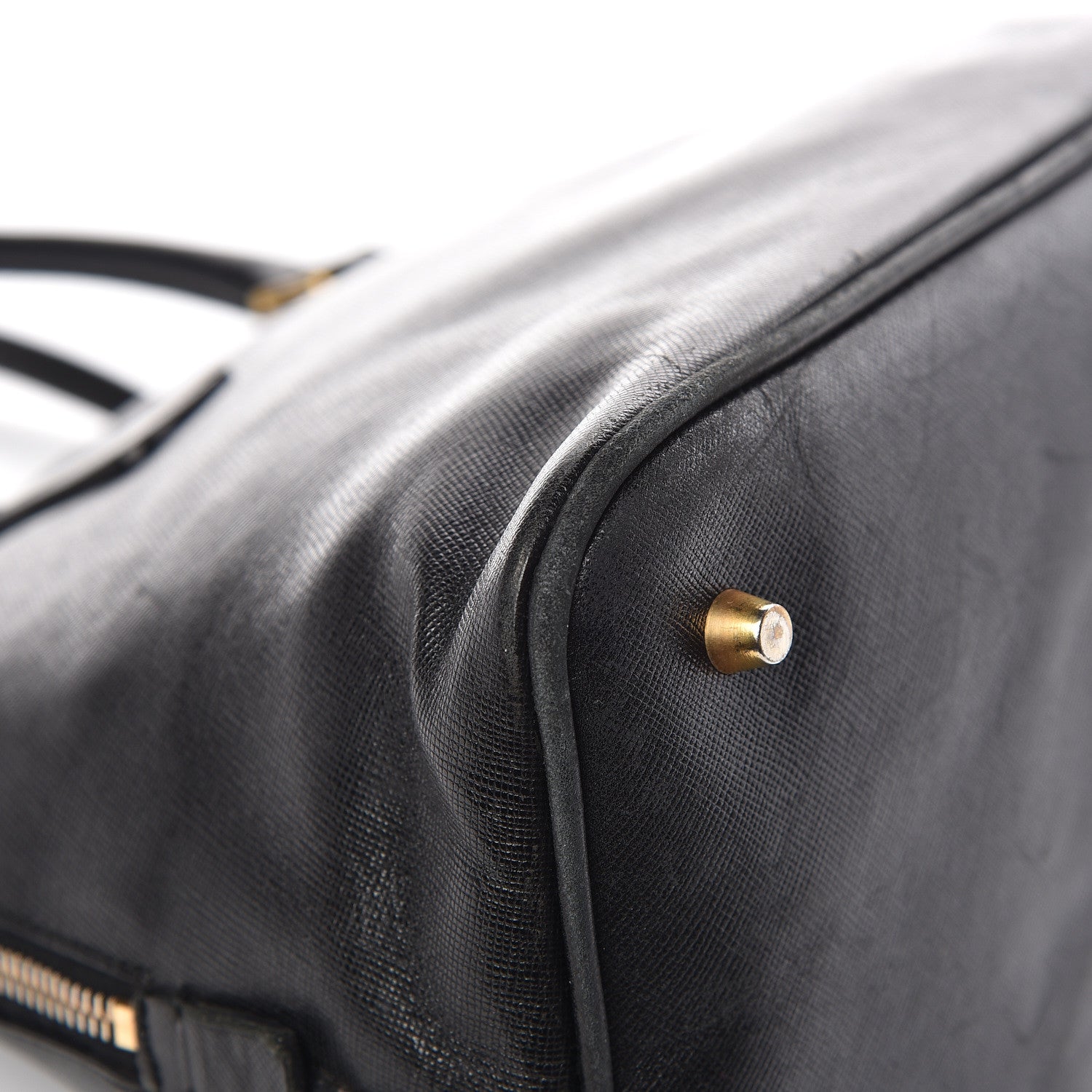 Prada Saffiano Top Handle Dome Satchel Black 17 of 18