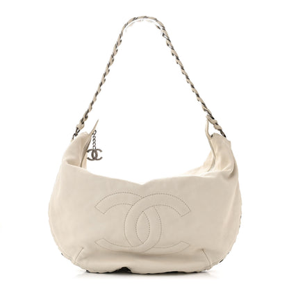 Chanel Calfskin Modern Chain Hobo White 1 of 12