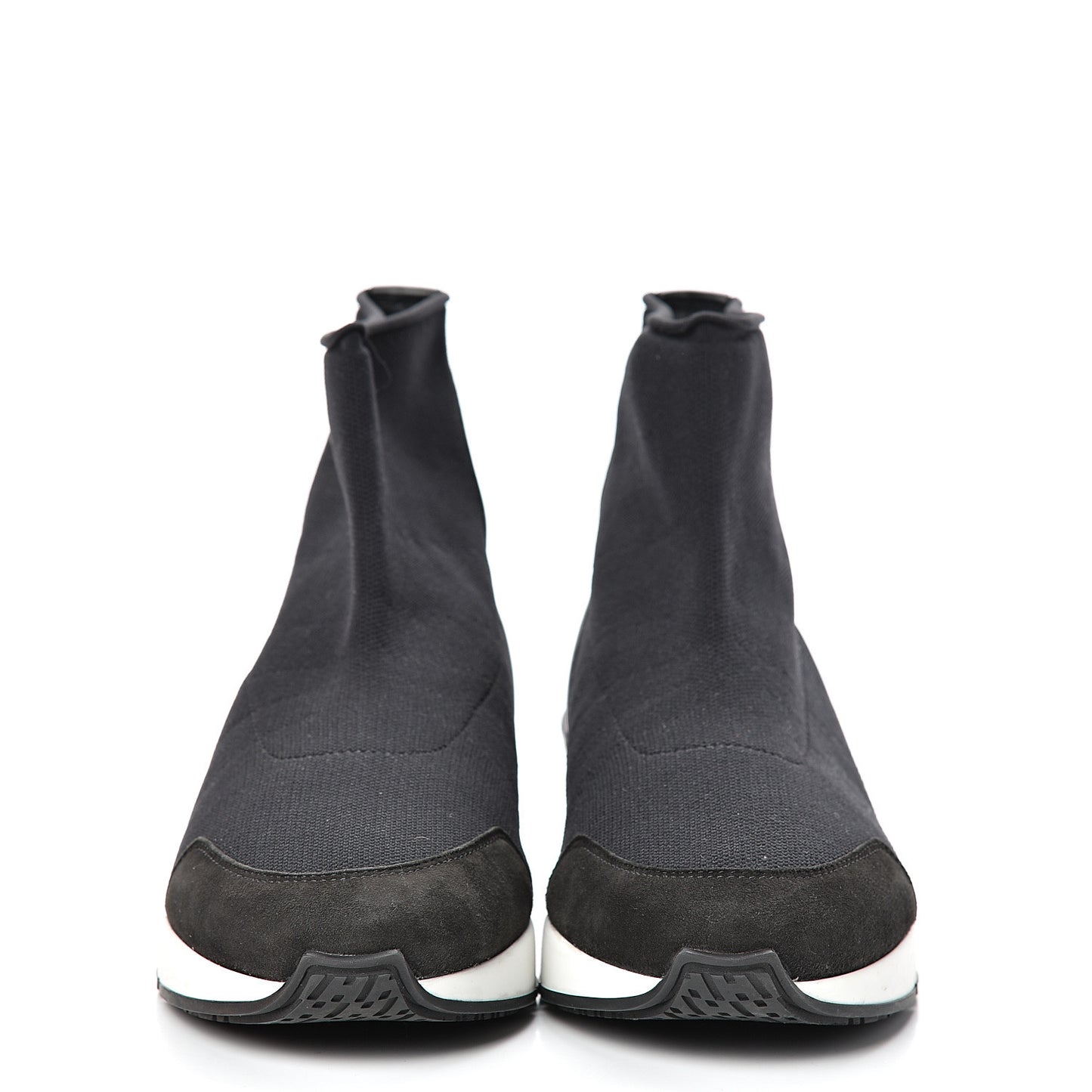 Mesh Calfskin Suede Soft Sneakers 37 Black