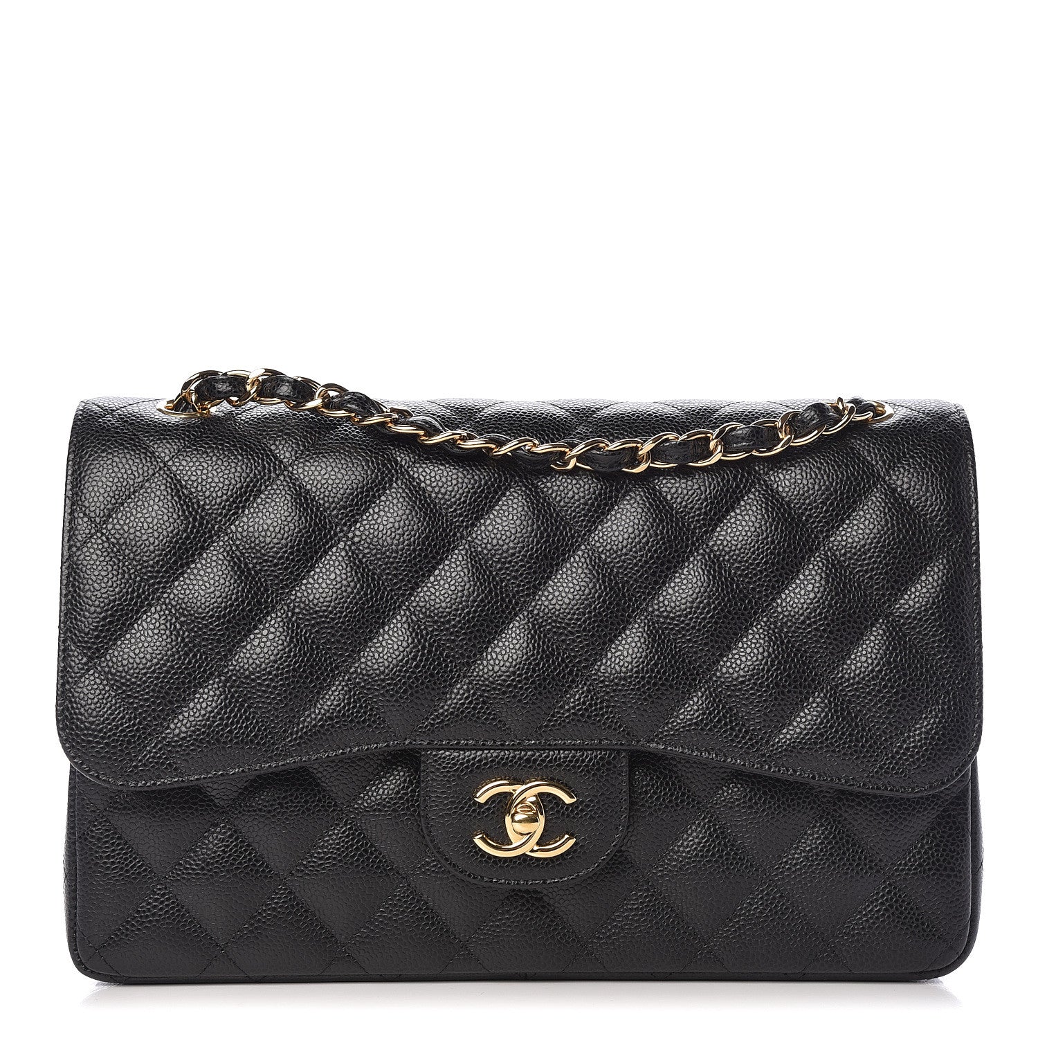 Chanel Caviar Quilted Jumbo Double Flap Black 1 of 10