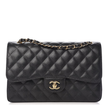 Chanel Caviar Quilted Jumbo Double Flap Black 1 of 10