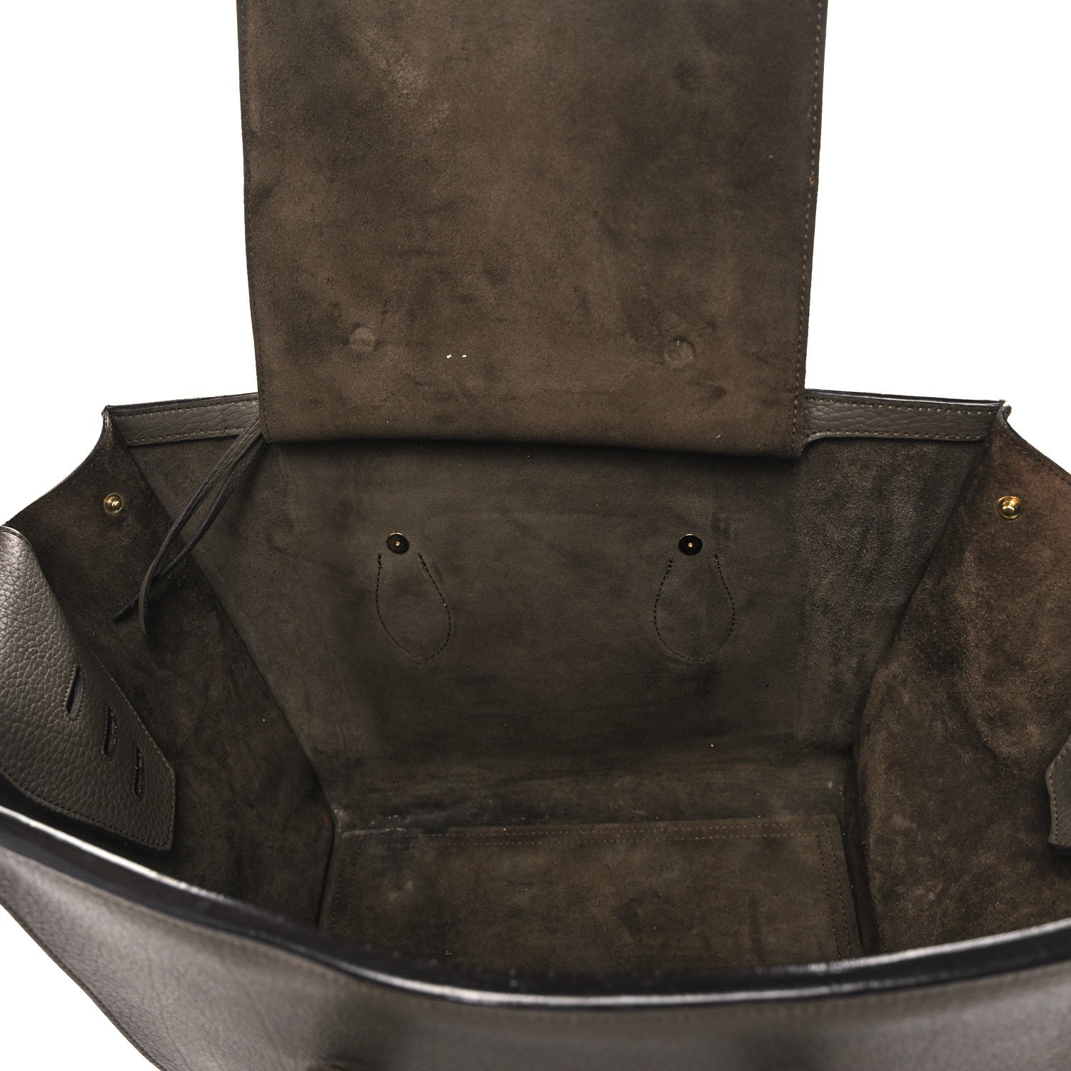 Celine Crisped Calfskin Small Tie Knot Tote Dark Khaki 12 of 39