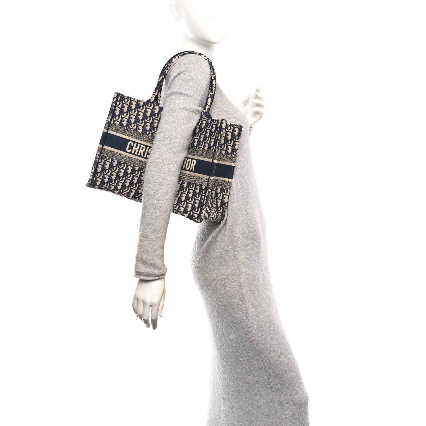 Oblique Medium Book Tote Blue Multicolor