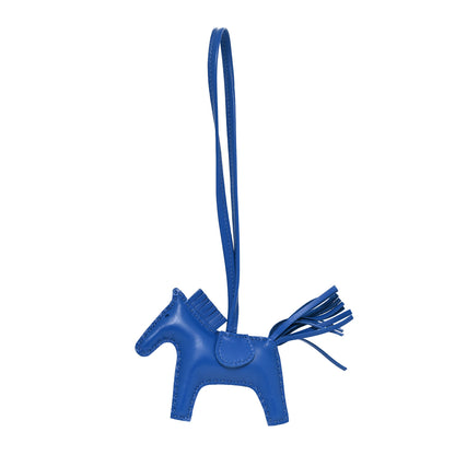 Hermes Milo Lambskin Grigri Rodeo Horse Bag Charm PM Bleu France 1 of 3