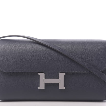 Hermes Evercolor Constance Wallet To Go Bleu Nuit 10 of 11