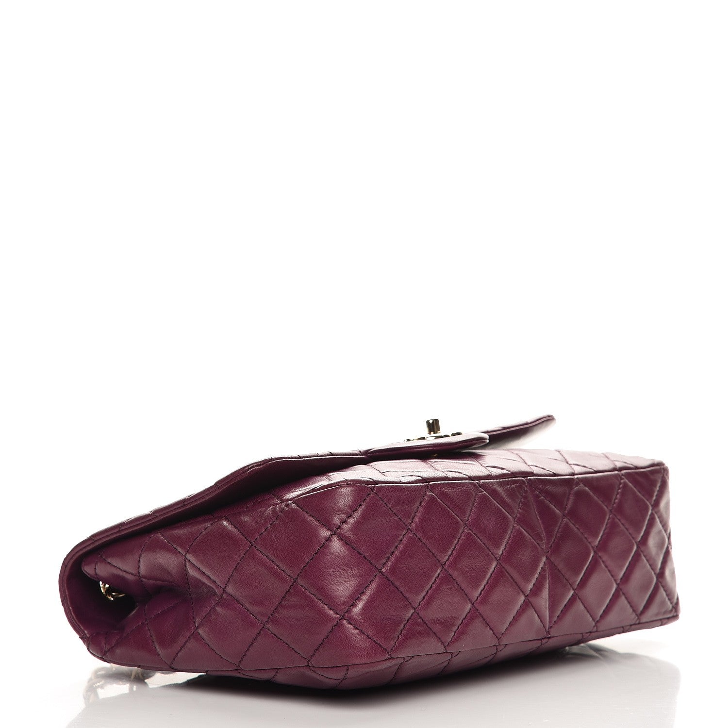 Chanel Lambskin Quilted Jumbo Single Flap Purple 4 of 7