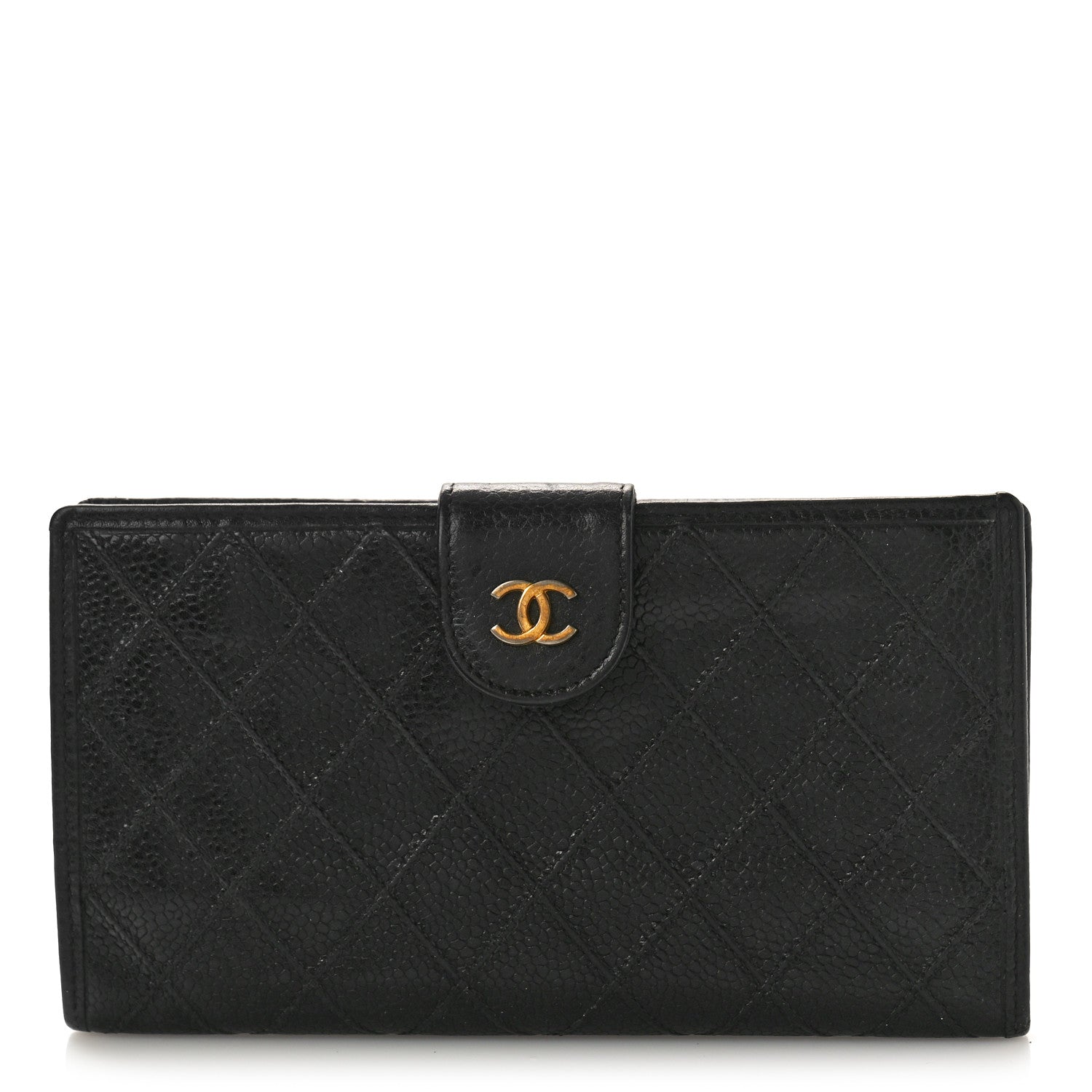 Chanel Caviar Stitched French Wallet Black 1 of 11