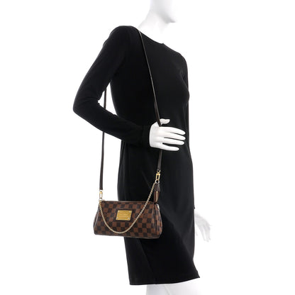 Louis Vuitton Damier Ebene Eva Clutch 2 of 8