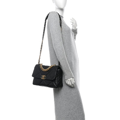 Chanel Goatskin Quilted Large Chanel 19 Flap Black 2 of 11