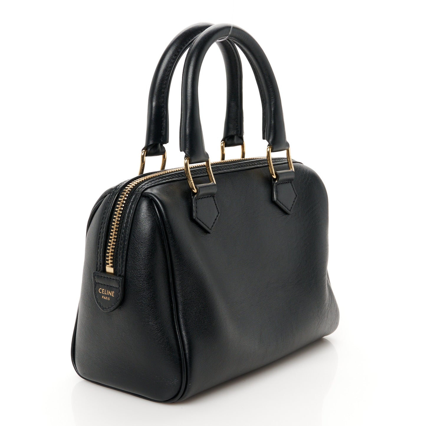 Smooth Calfskin Triomphe Small Boston Bag Black