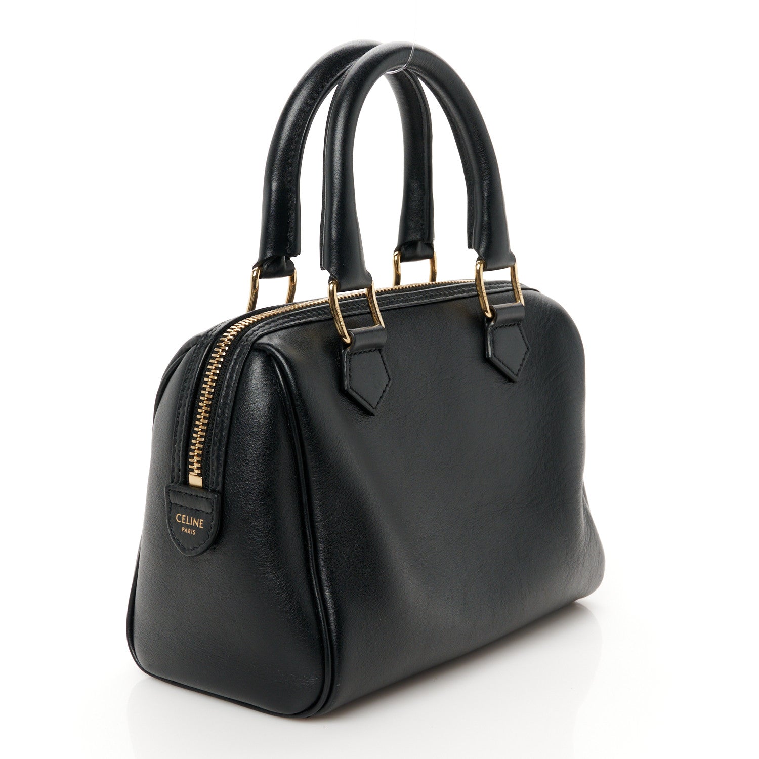 Celine Smooth Calfskin Triomphe Small Boston Bag Black 3 of 11