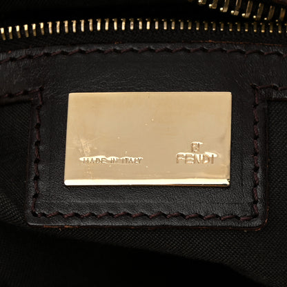 Fendi Vitello FF Embossed Chef Hobo Brown 6 of 13