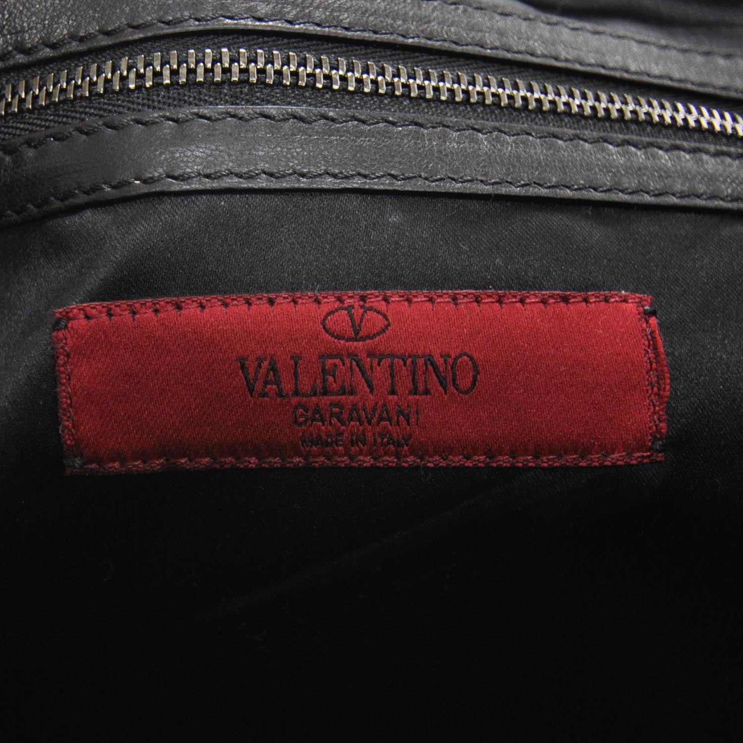 Valentino Garavani Nappa Leather Ruffled Hobo Black 7 of 9