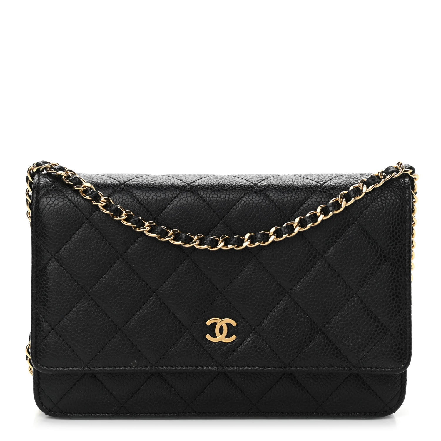 Chanel Caviar Quilted Wallet On Chain WOC Black 1 of 14