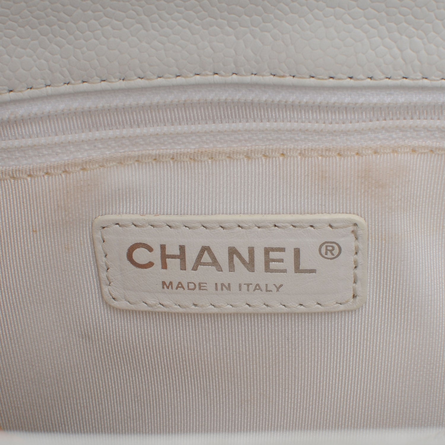 Chanel Caviar Grand Shopping Tote GST White 6 of 8
