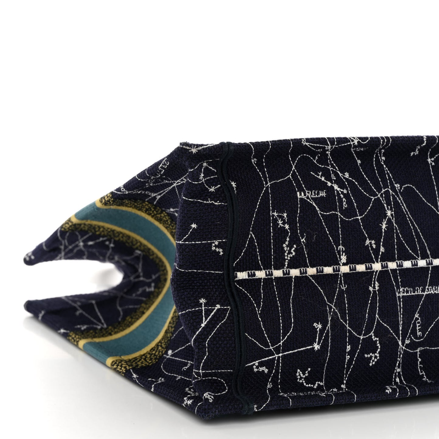 Canvas Embroidered Medium Zodiac Book Tote Blue Multicolor