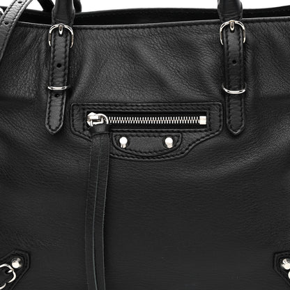 Balenciaga Calfskin Papier Mini A4 Zip Around Tote Black 9 of 12