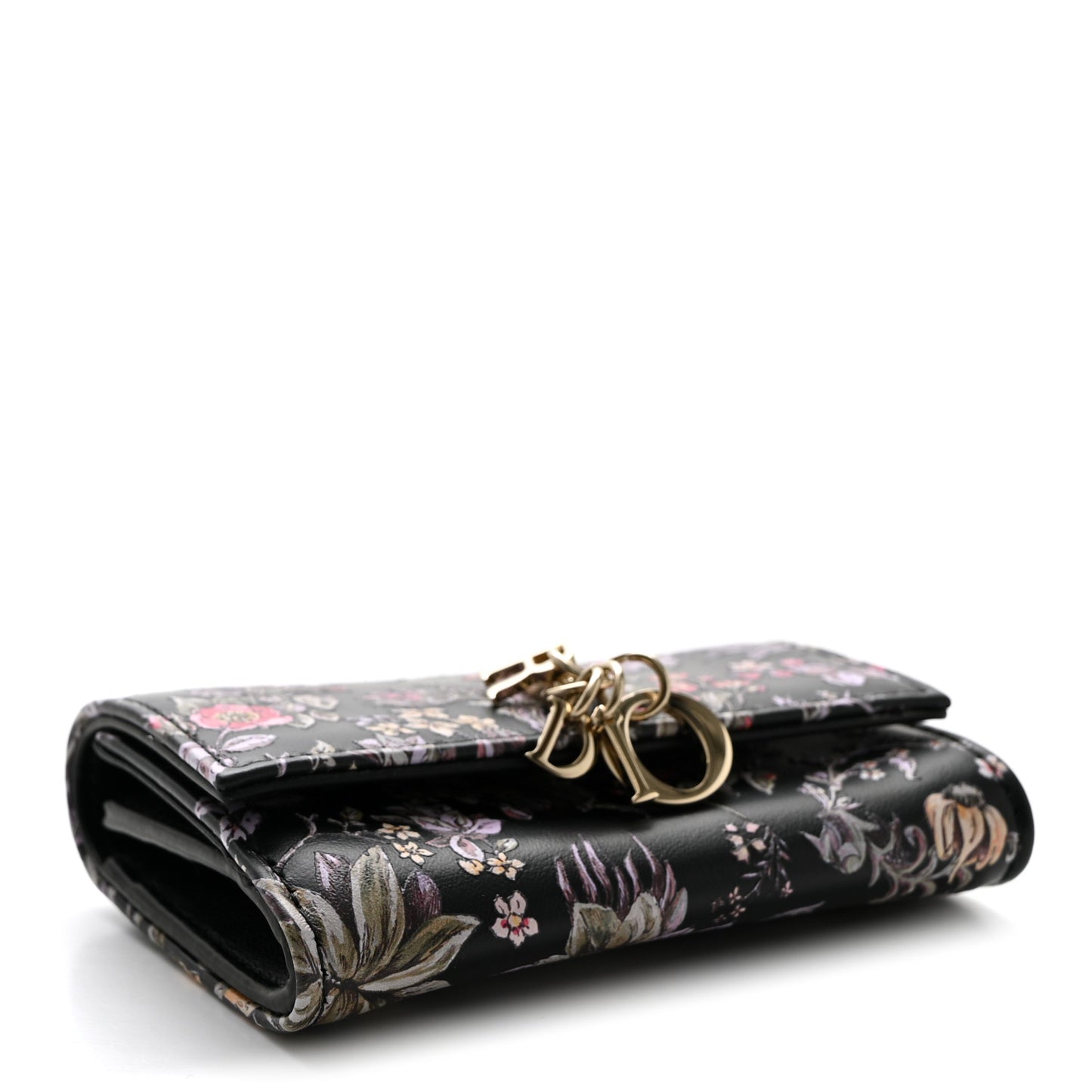 Calfskin Millefiori Printed Miss Dior Glycine Wallet Black
