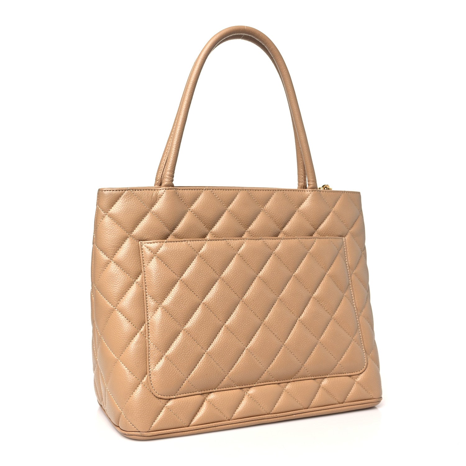 Chanel Caviar Quilted Medallion Tote Beige 3 of 10