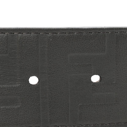 Fendi Vitello Grace FF 1974 Embossed Belt 100 40 Antracite 5 of 6