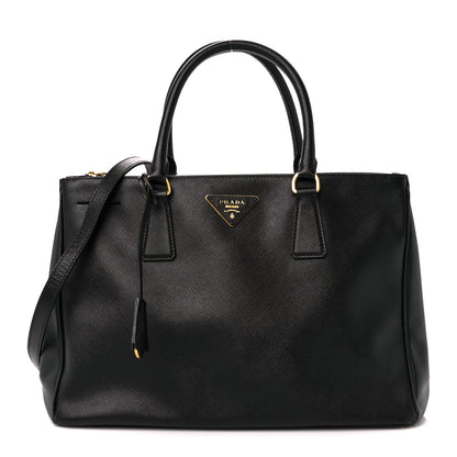 Prada Saffiano Medium Galleria Double Zip Tote Black 1 of 12