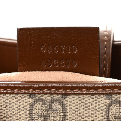 Gucci GG Supreme Monogram Azalea Calfskin Web Medium Jackie 1961 Hobo Beige Ebony Brown Sugar 7 of 10