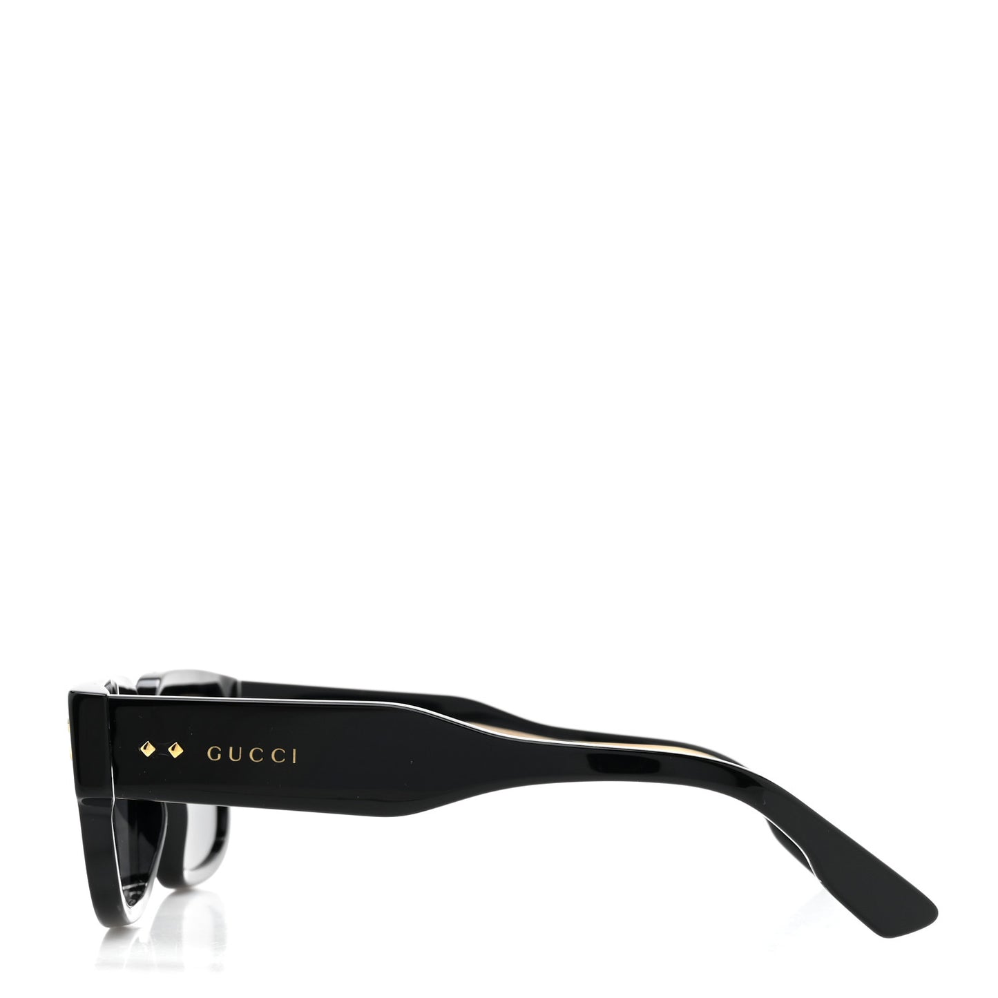 Acetate Rectangle Frame Sunglasses GG1218S Black