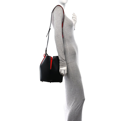 Alexander McQueen Calfskin The Bucket Bag Black Lust Red 2 of 12