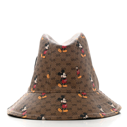 Gucci X DISNEY Mini Vintage GG Supreme Monogram Mickey Mouse Trent Bucket Hat L Beige Ebony Yellow 3 of 11