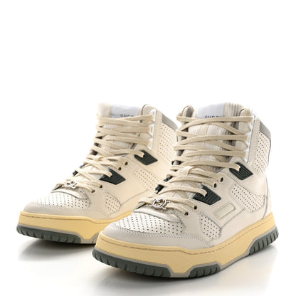 Gucci Demetra GG Supreme Womens Basket High Top Sneakers 37 White 3 of 10