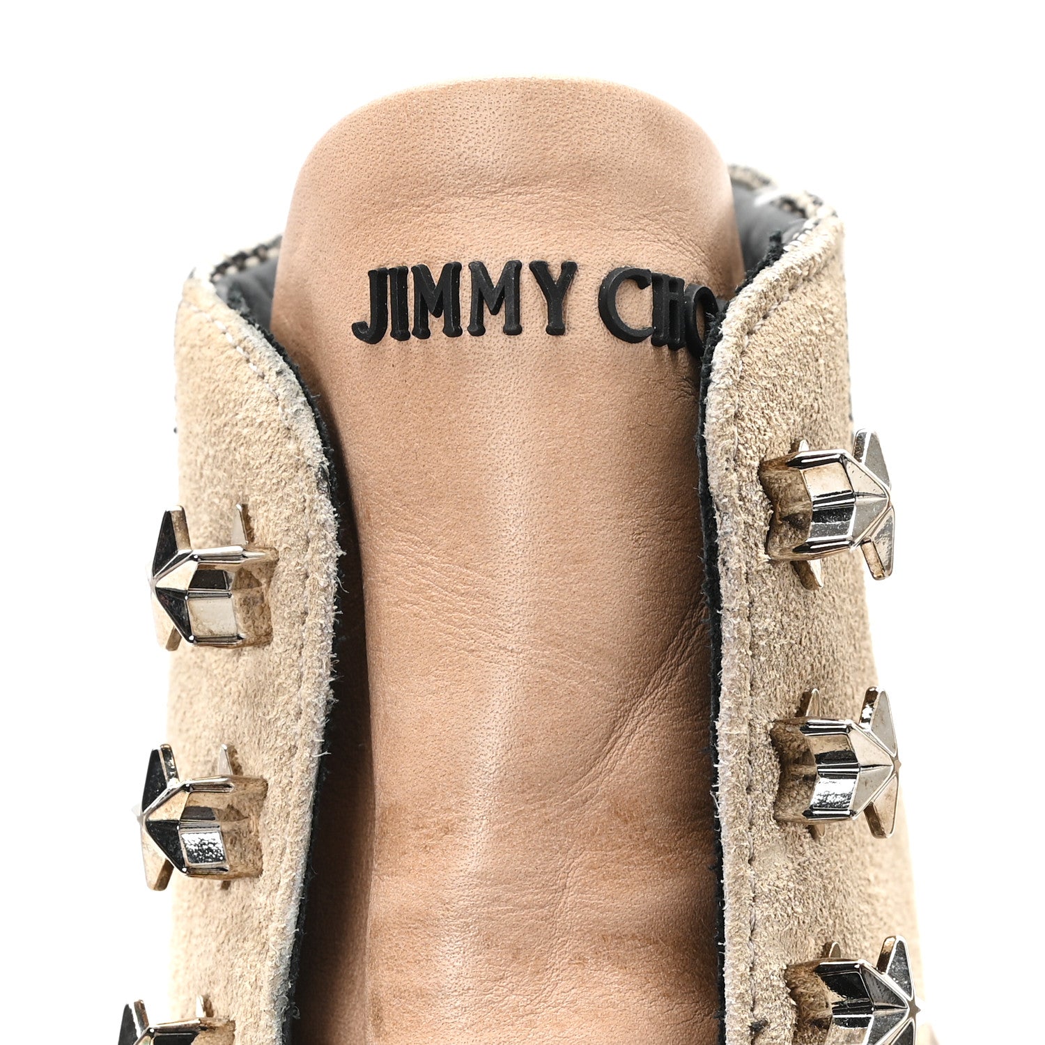 Jimmy Choo Suede Calfskin Inca Patchwork Platform Hiking Boots 39 White Sand Natural 10 of 11