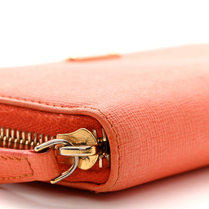 Fendi Vitello Elite Zip Around Wallet Arancio 8 of 12