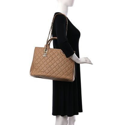 Chanel Caviar Quilted Large Urban Companion Top Handle Shopping Tote Beige 2 of 10