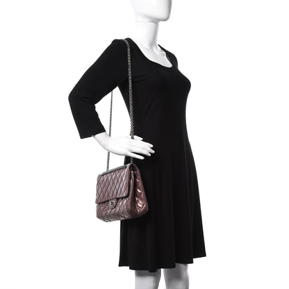 Chanel Metallic Aged Calfskin Quilted 2.55 Reissue 226 Flap Rose Fonce 2 of 11