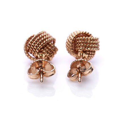 Tiffany 18K Rose Gold Twist Knot Earrings 3 of 4