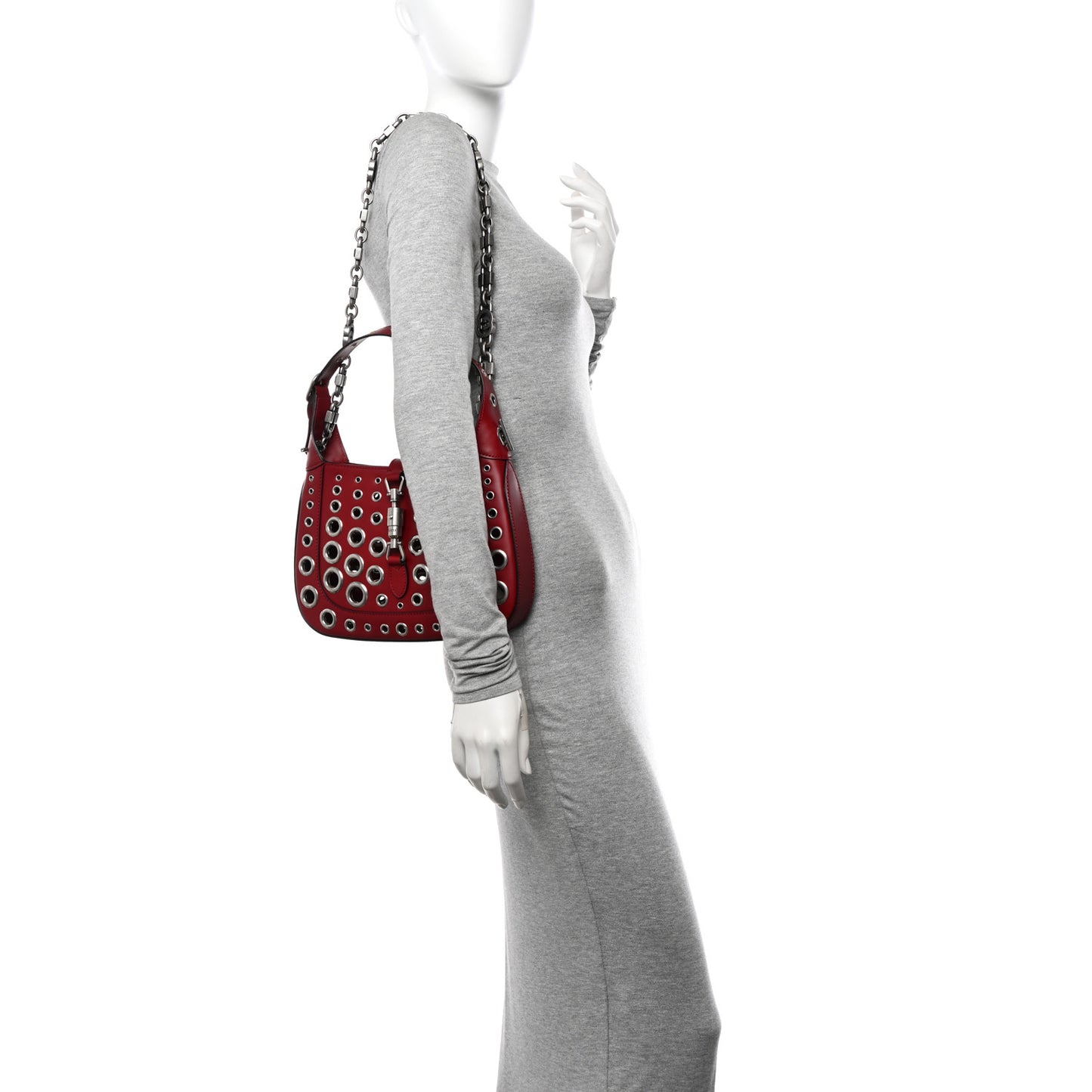 Calfskin Ha Ha Ha Jackie 1961 Eyelet Hobo Bordeaux