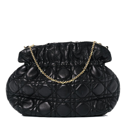 Christian Dior Lambskin Cannage Dior Soft Shoulder Bag Black 1 of 16