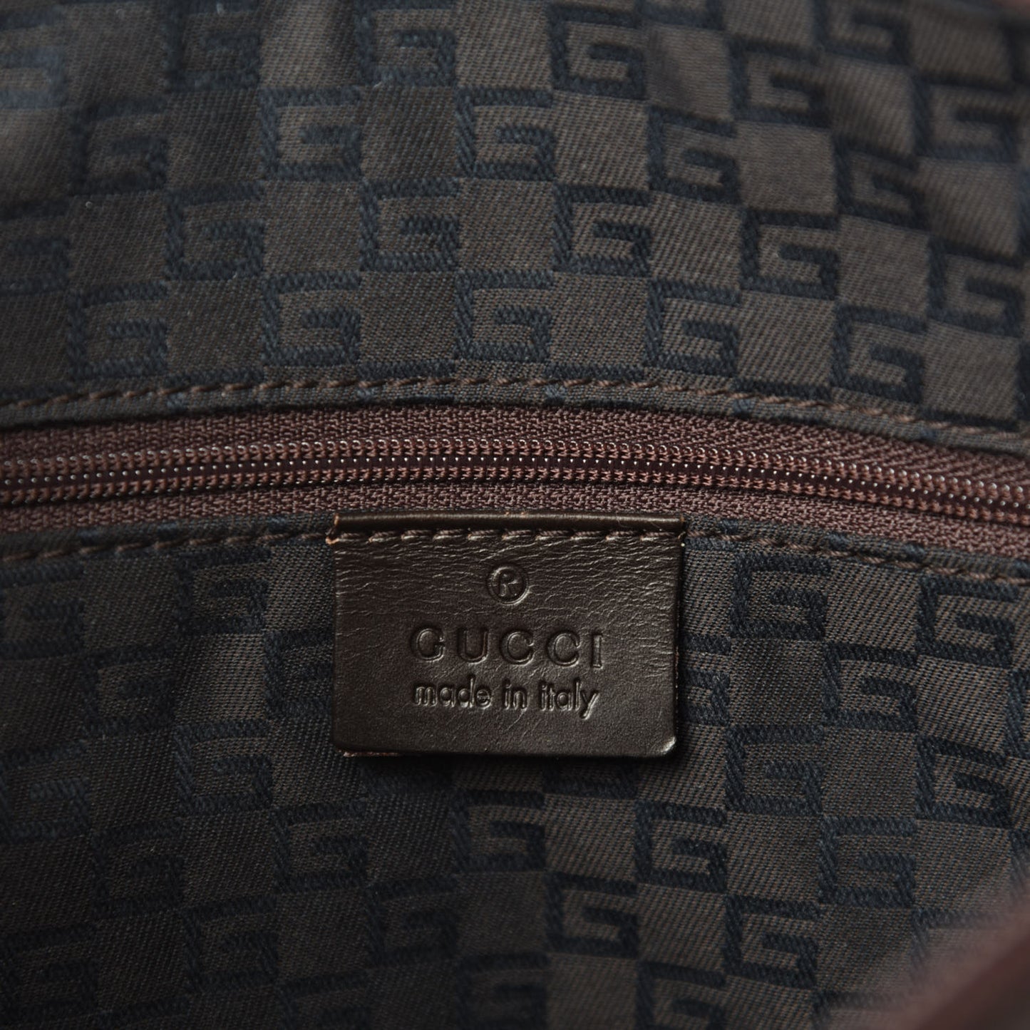Nylon Monogram Tote Bag Brown